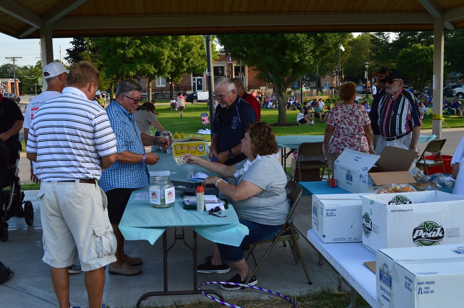 Members of the Villa Park VFW Post 2801 serve concessions at a summer concert at Cortesi Veterans Memorial Park on Aug. 4, 2016.